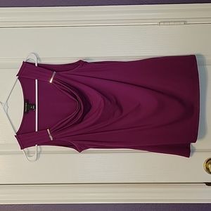 White House Black Market Sleeveless Drape Neckline Top